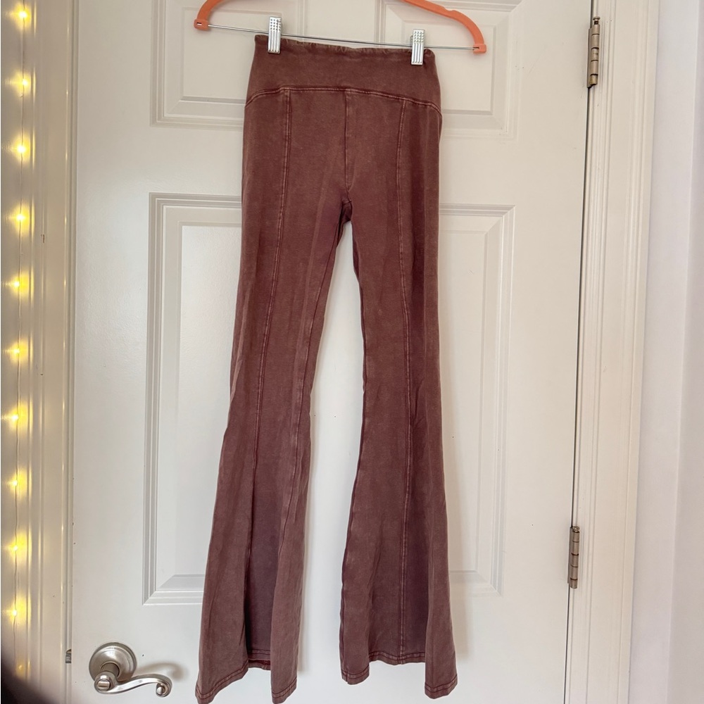 Free People Brown Flare Pants